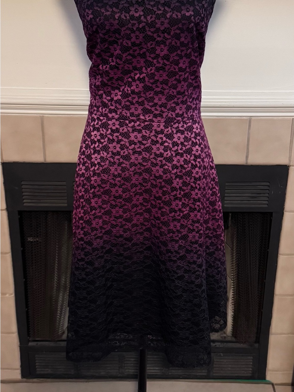 SD Collection Pink and Black Midi Party Dress